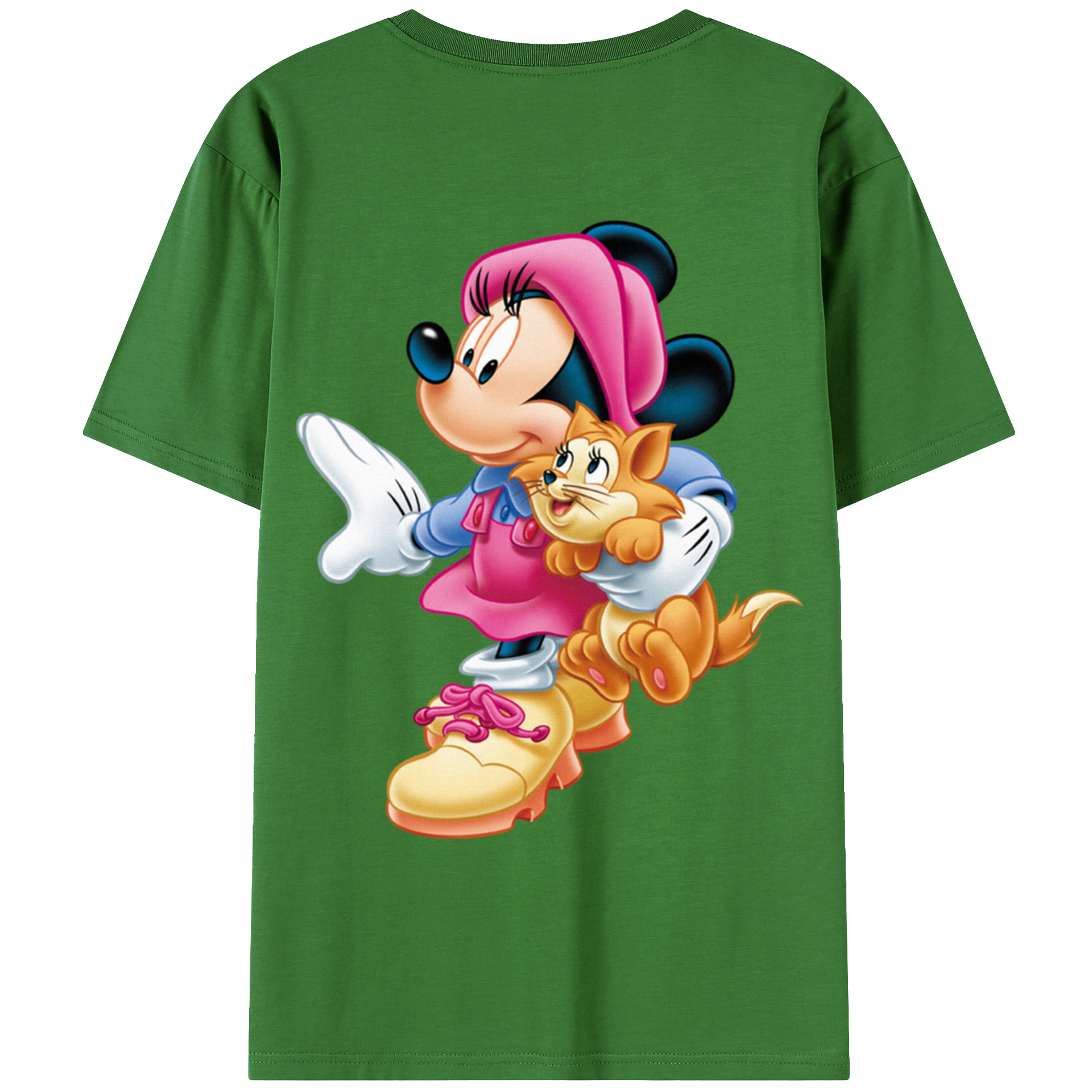 （画像用） ミッキーマウス Mickey Mouse レディース半袖Tシャツ(バックプリント)